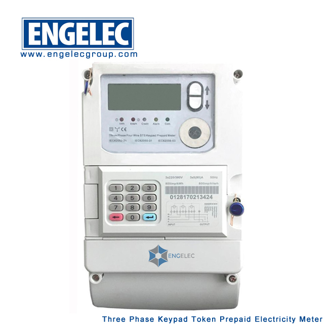 Three Phase Keypad STS Token Prepayment Electricity Meter- 380V/400V/415V